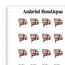 Carica l'immagine nel visualizzatore di Gallery, PIZZA, bear brown, planner stickers — AB0832
