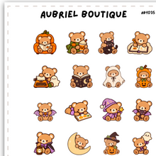 Load image into Gallery viewer, BEAR in HALLOWEEN, planner stickers — AB1035
