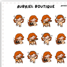 Load image into Gallery viewer, BECKY LOVES MUSIC, planner stickers — AB1100

