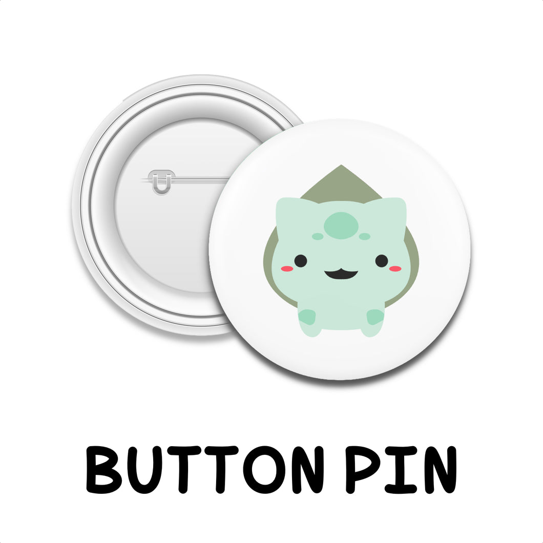 #008 BULBASAUR, pokemon | BUTTON PIN