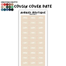 Load image into Gallery viewer, COVER DATE HOBO COUSIN, christmas palette, other colors to select
