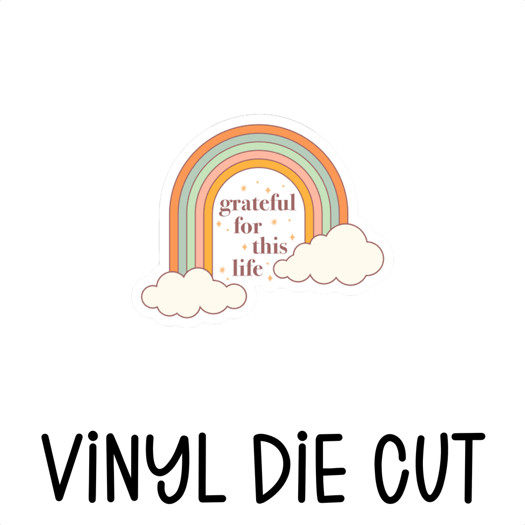 GRATEFUL, vinyl die cut