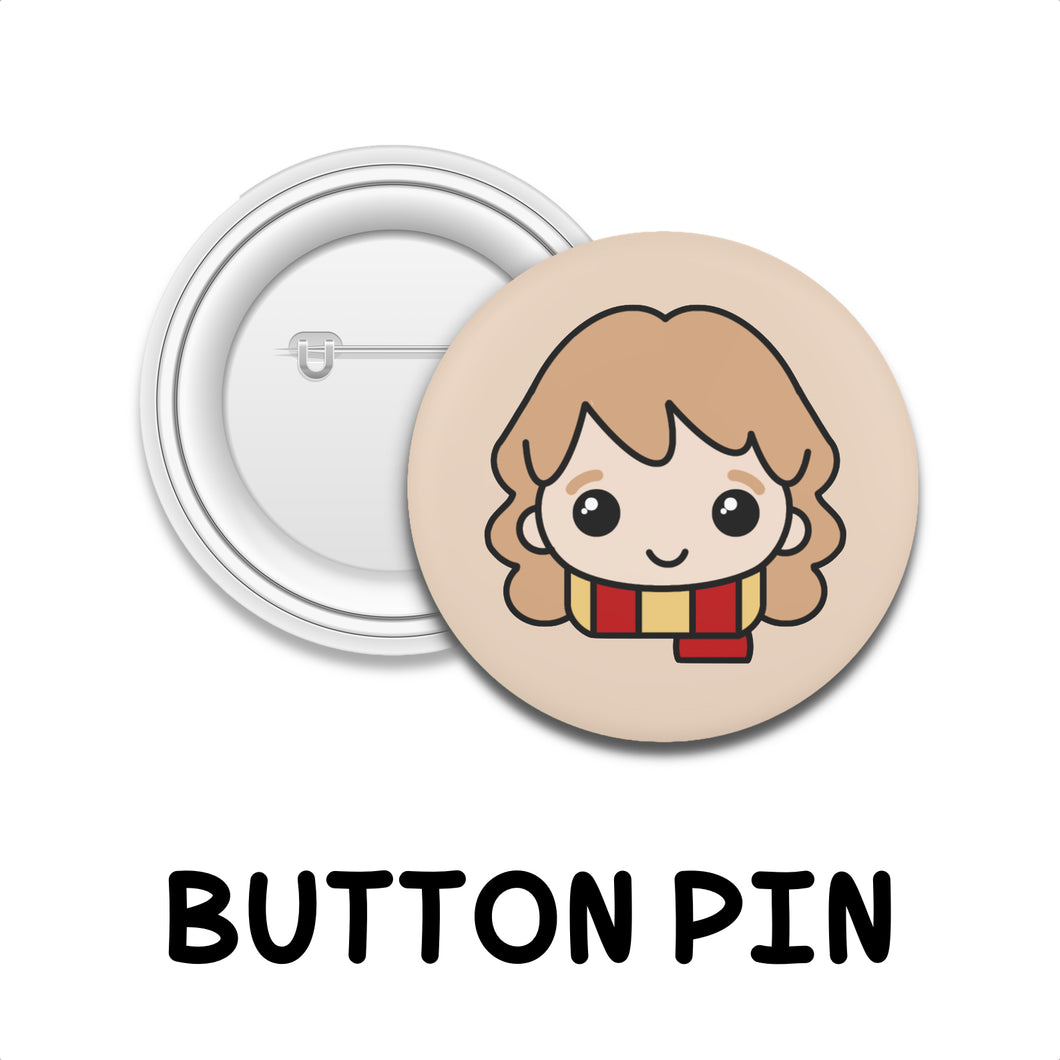 #014 HERMIONE | BUTTON PIN