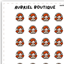 Load image into Gallery viewer, BECKY COFFEE AND MUSIC, 1.3CM, planner stickers — HM110
