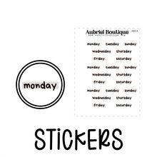 Carica l'immagine nel visualizzatore di Gallery, DAYS OFF THE WEEK, planner stickers — HM38
