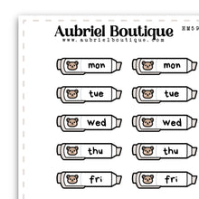 Load image into Gallery viewer, DAYS OF THE WEEK, planner stickers — HM59
