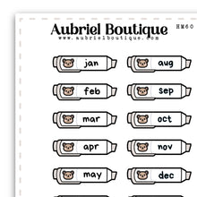 Load image into Gallery viewer, MONTHS, planner stickers — HM60
