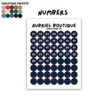 Carica l'immagine nel visualizzatore di Gallery, NUMBERS 0.55CM DOT, christmas palette, other colors to select
