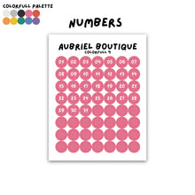Carica l'immagine nel visualizzatore di Gallery, NUMBERS 0.55CM DOT, colorfull palette, other colors to select
