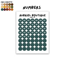 Carica l'immagine nel visualizzatore di Gallery, NUMBERS 0.55CM DOT, fall palette, other colors to select
