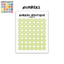 Carica l'immagine nel visualizzatore di Gallery, NUMBERS 0.55CM DOT, shock palette, other colors to select
