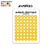 Load image into Gallery viewer, NUMBERS 0.55CM DOT, summer palette, other colors to select
