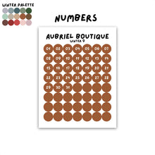 Carica l'immagine nel visualizzatore di Gallery, NUMBERS 0.55CM DOT, winter palette, other colors to select
