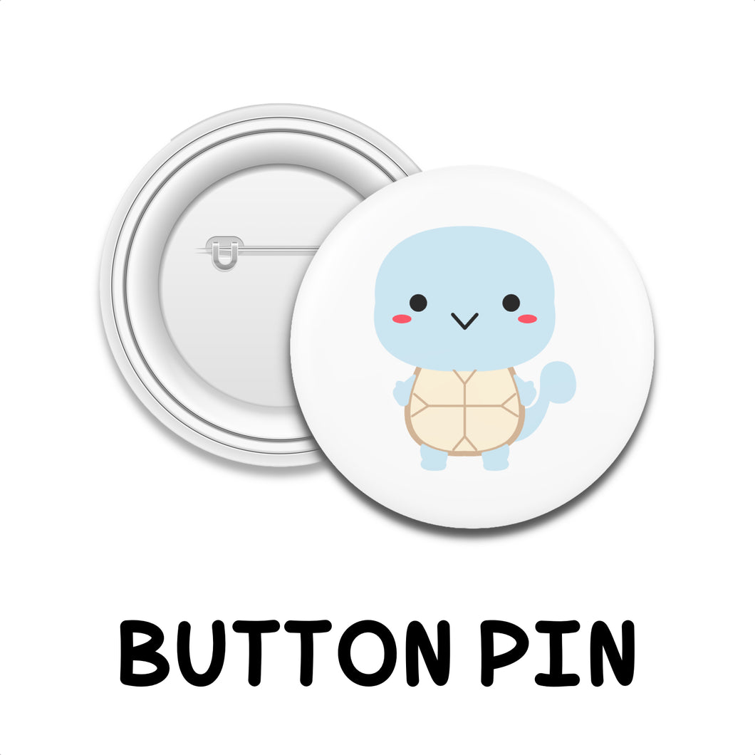 #002 SQUIRTLE, pokemon | BUTTON PIN