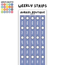 Carica l'immagine nel visualizzatore di Gallery, WEEKLY STRIPS, shock palette, other colors to select
