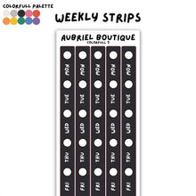 Carica l'immagine nel visualizzatore di Gallery, WEEKLY STRIPS, colorfull palette, other colors to select
