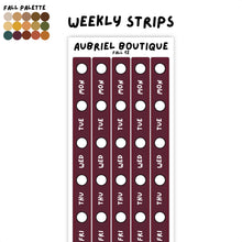 Load image into Gallery viewer, WEEKLY STRIPS, fall palette, other colors to select
