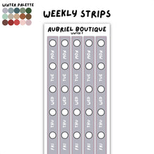 Carica l'immagine nel visualizzatore di Gallery, WEEKLY STRIPS, winter palette, other colors to select
