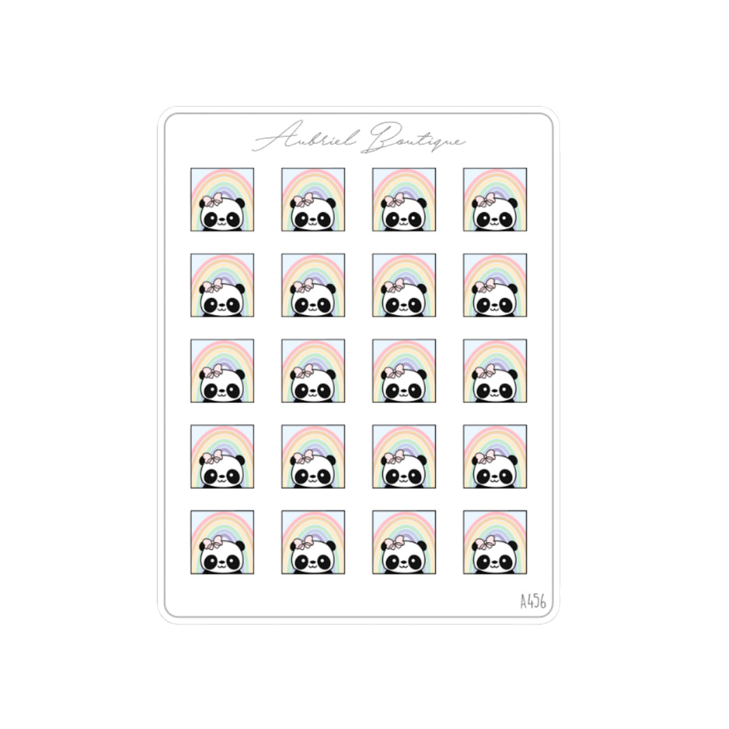 PANDA WEATHER: RAINBOW — stickers — A456