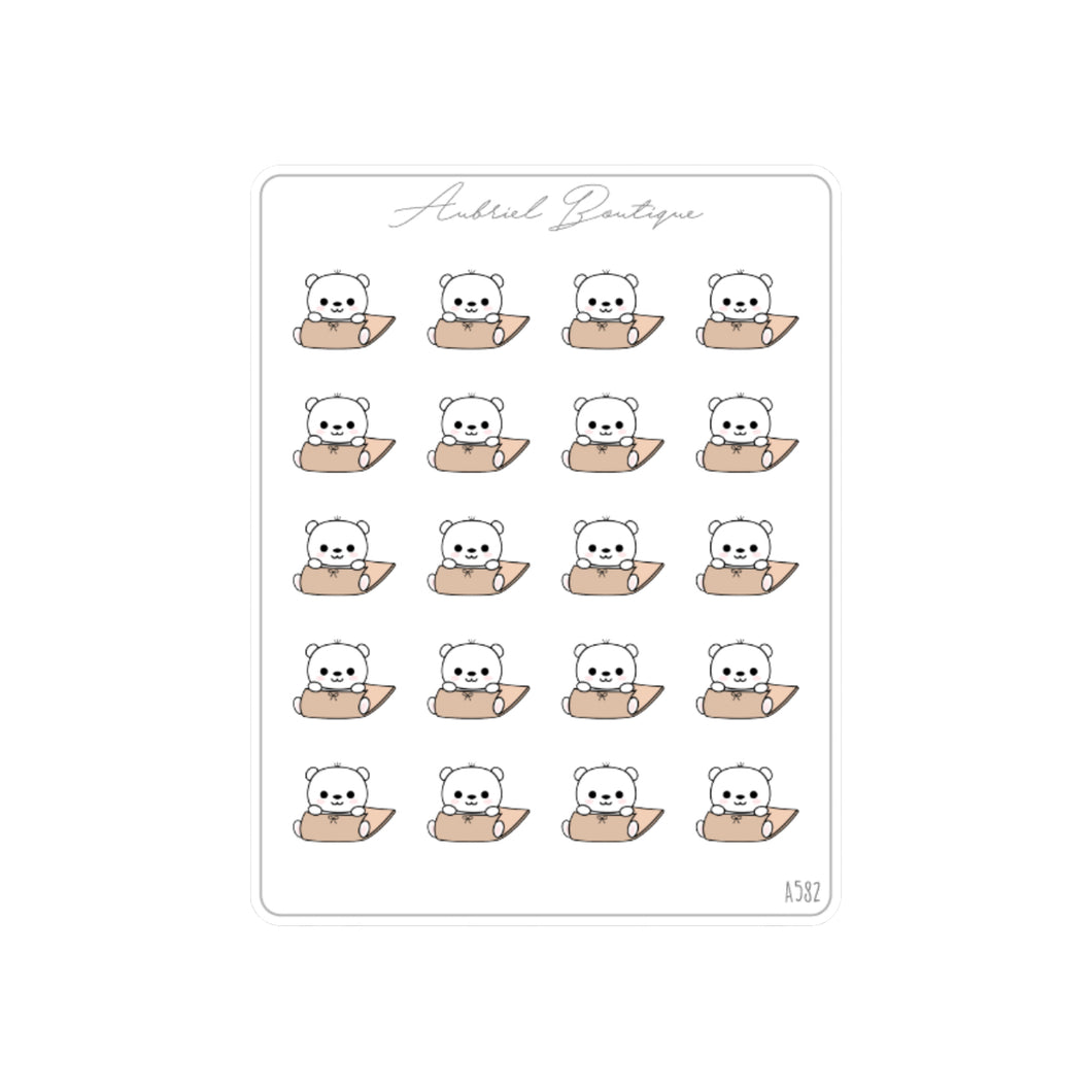 BABY BEAR loves WINTER — stickers — A582