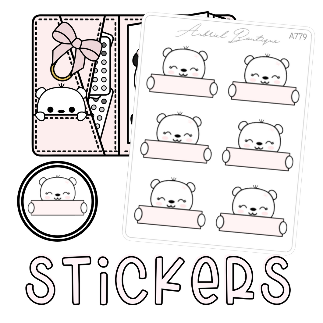 BIG BANNER BABY BEAR — stickers — A779