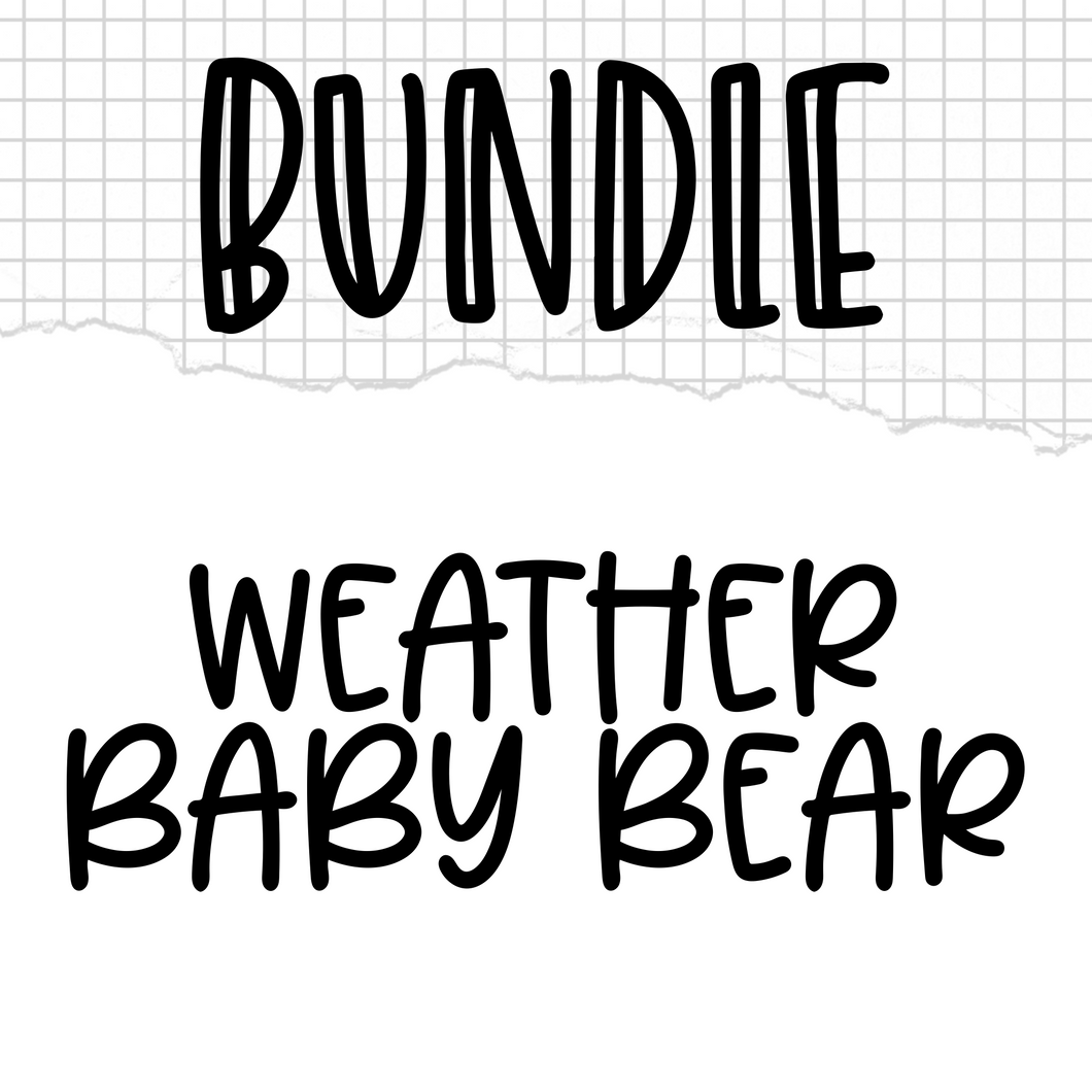 BUNDLE BABY BEAR WEATHER — stickers