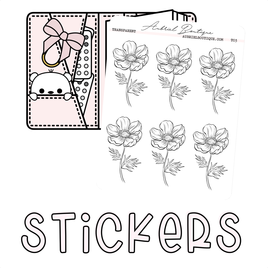 FLOWER — stickers — T03