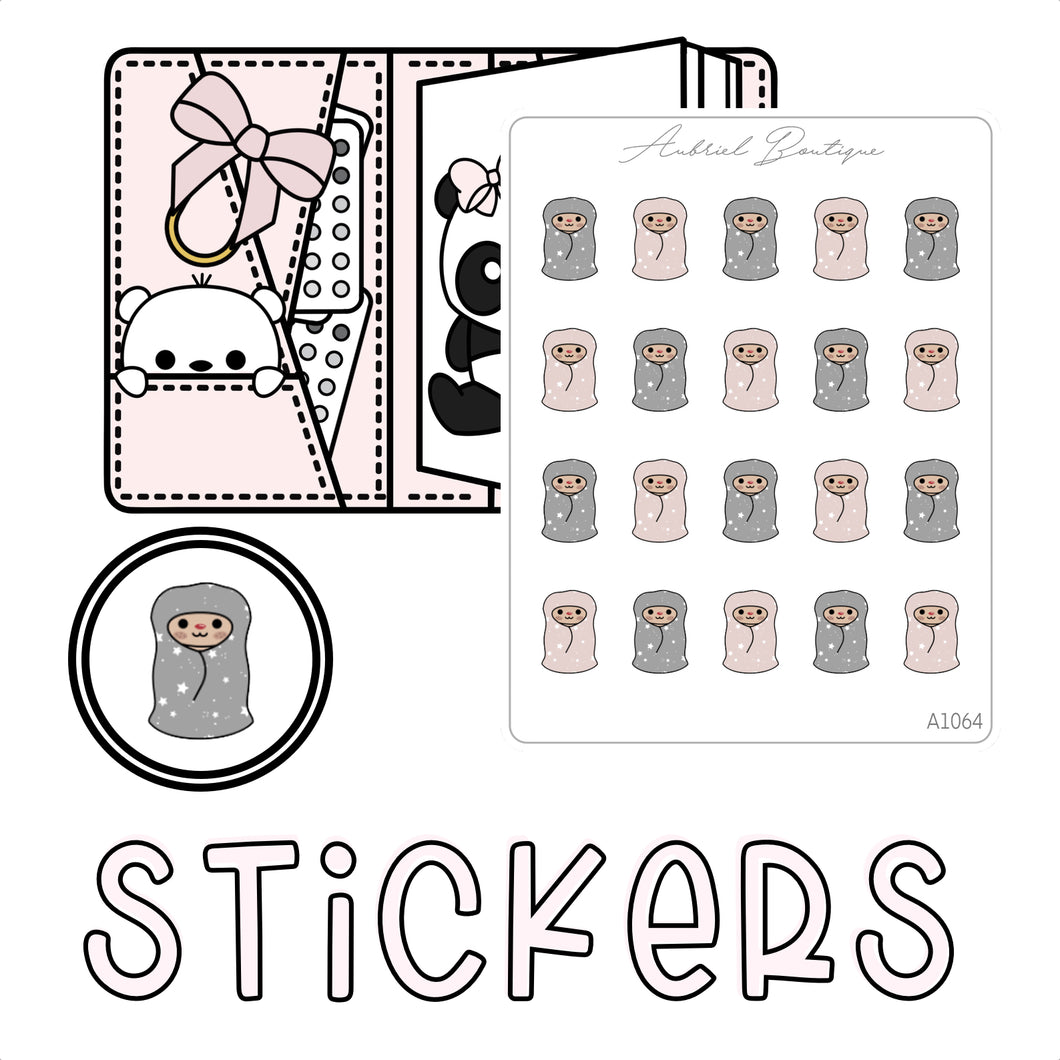 DEER WITH BLANKET — stickers — A1064