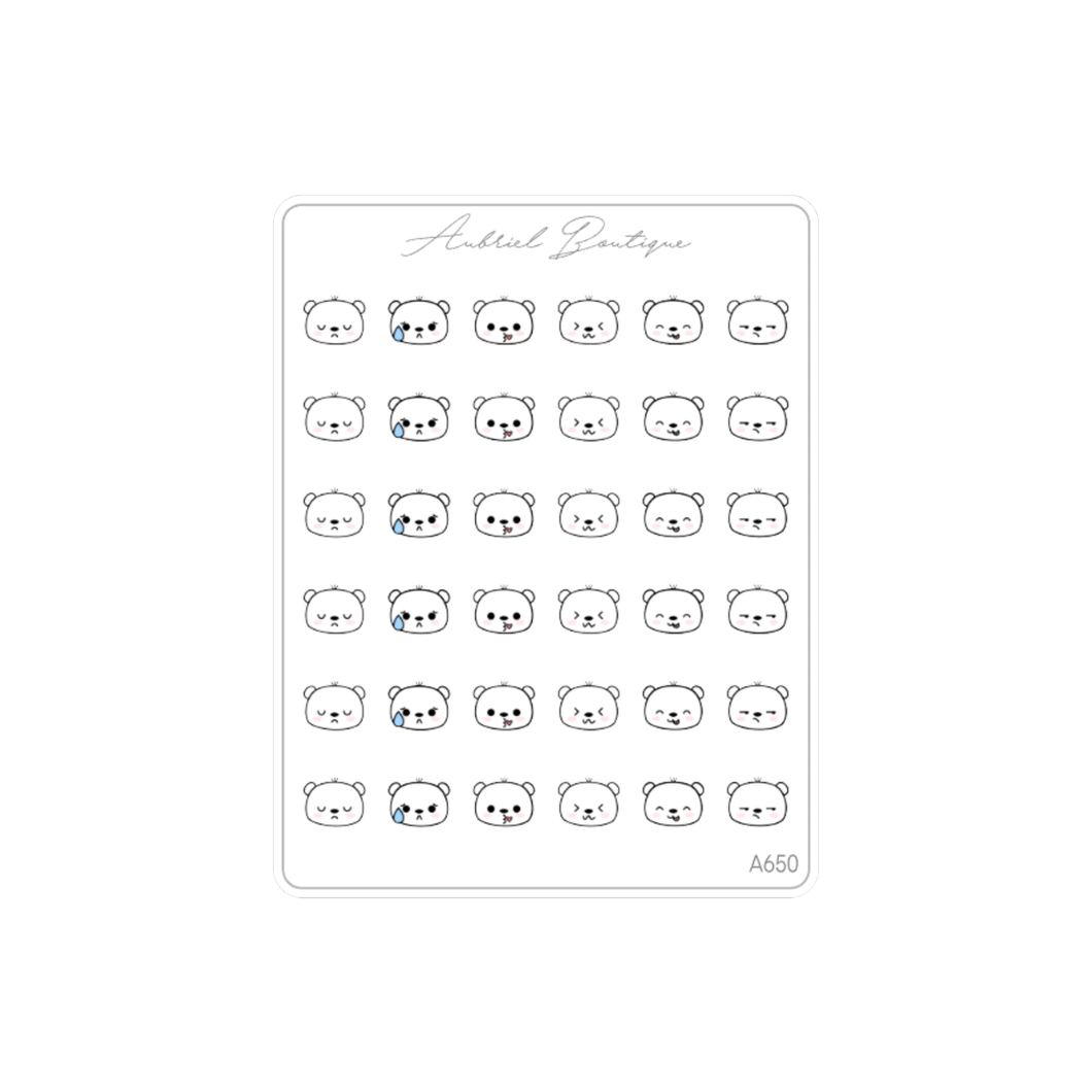 BABY BEAR EMOTI 1 — stickers — A650