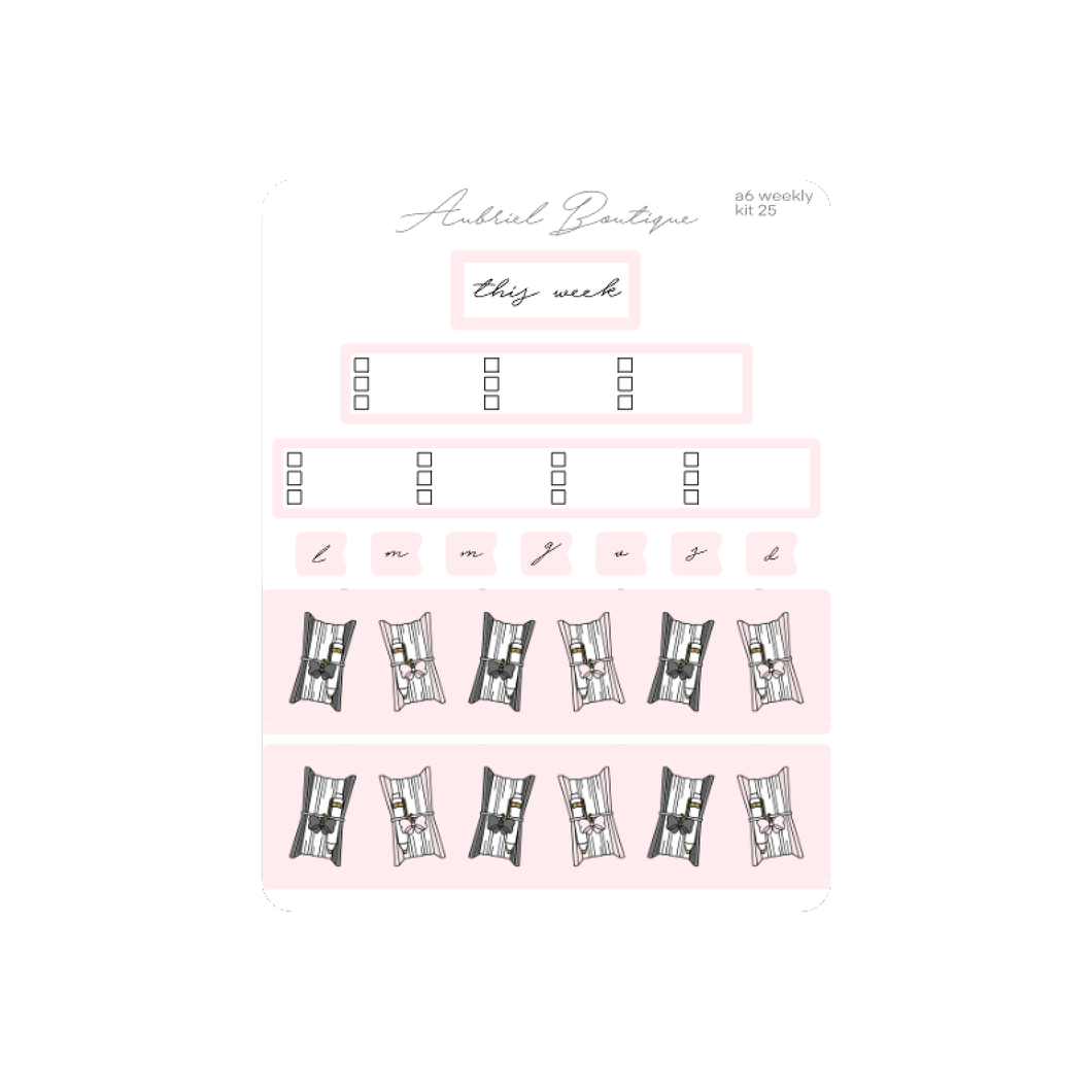 PLANNER - A6 WEEKLY - kit 25