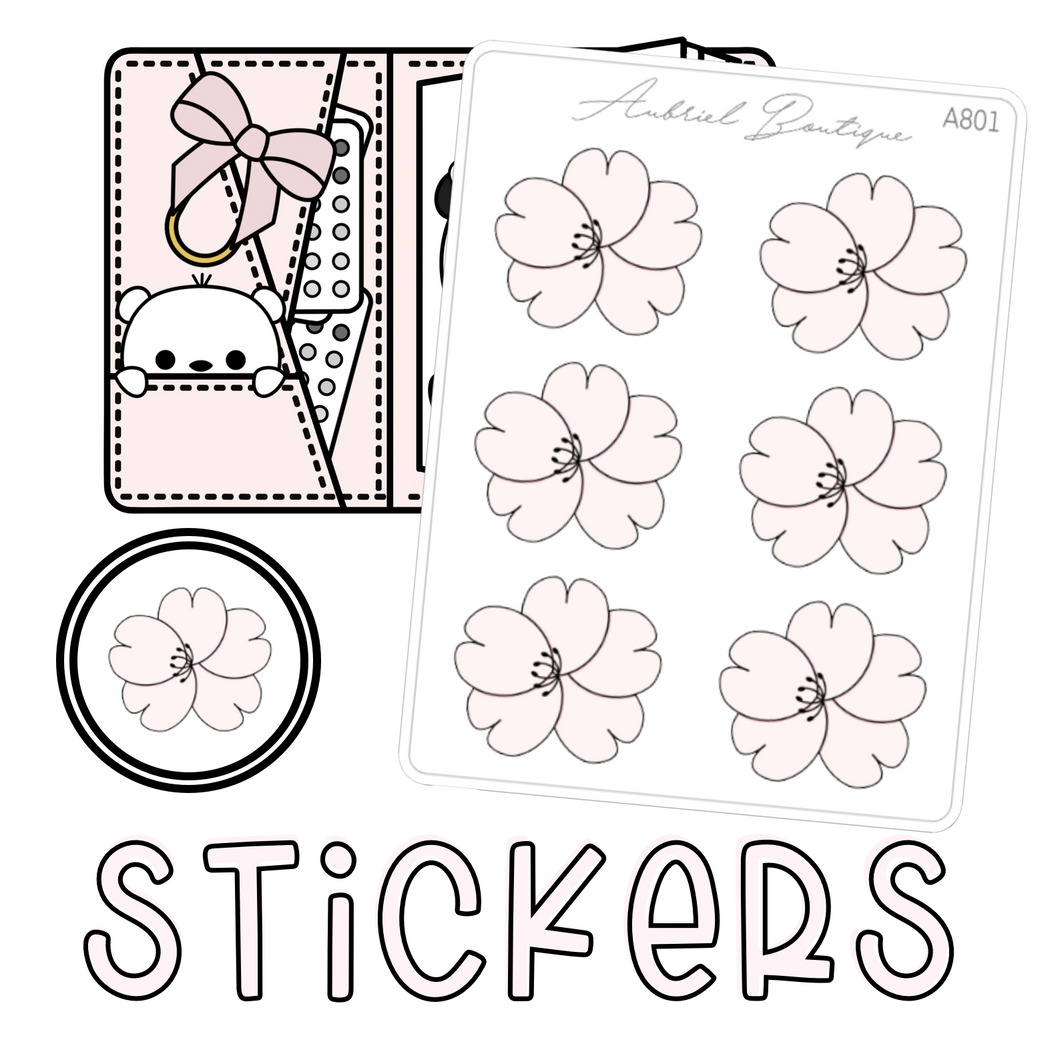 BIG FLOWER — stickers — A801