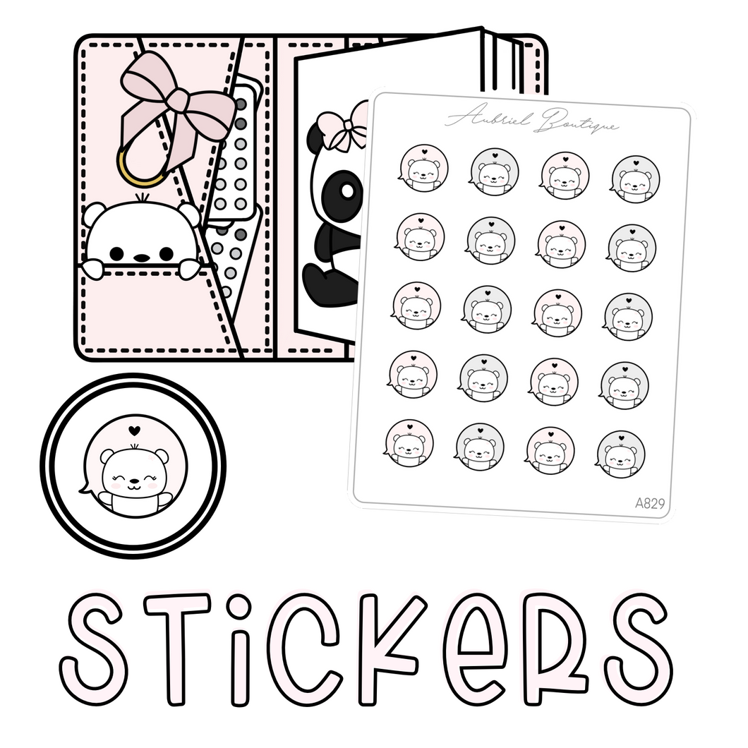 BANNER BABY BEAR — stickers — A829