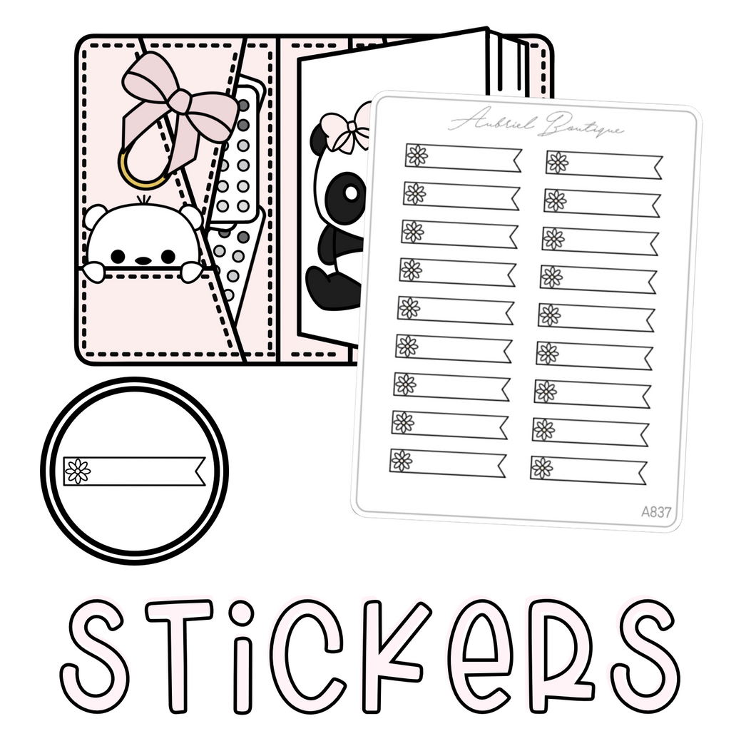 FLAG FLOWER— stickers — A837
