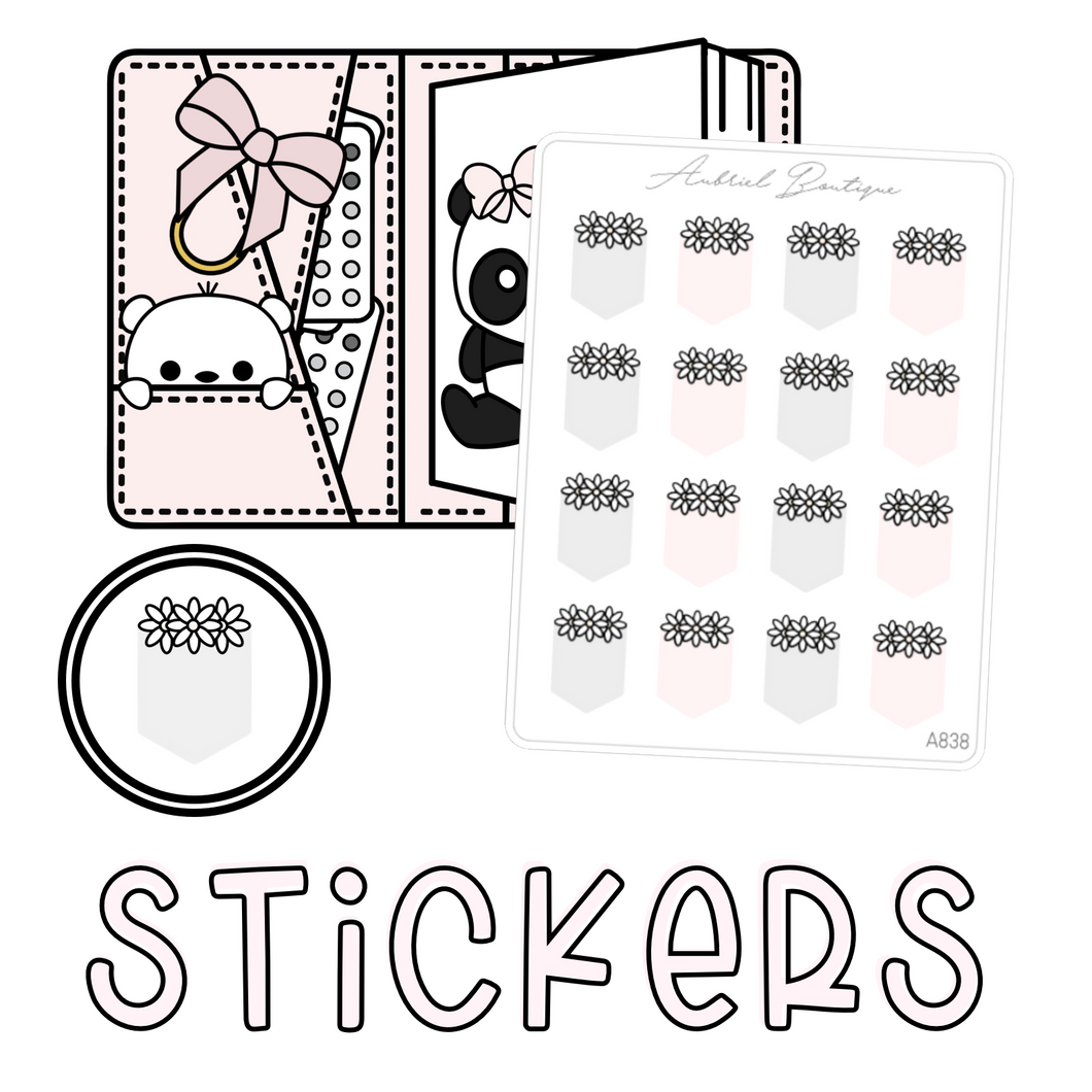 FLAG FLOWER— stickers — A838
