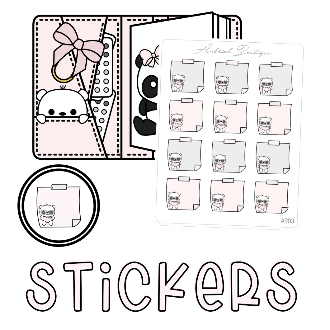 BABY BEAR NOTES — stickers — A903