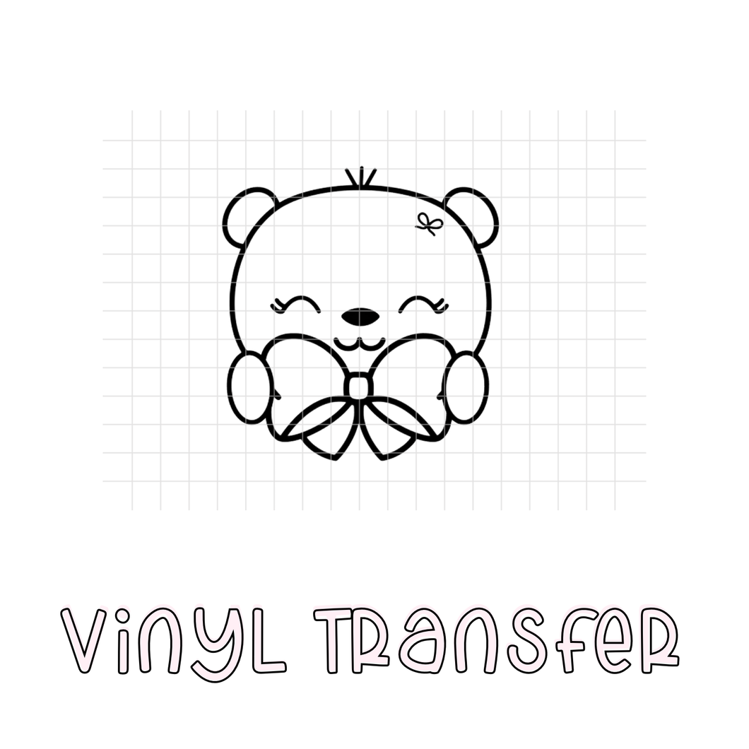 BABY BEAR BOW — transfer vinyl