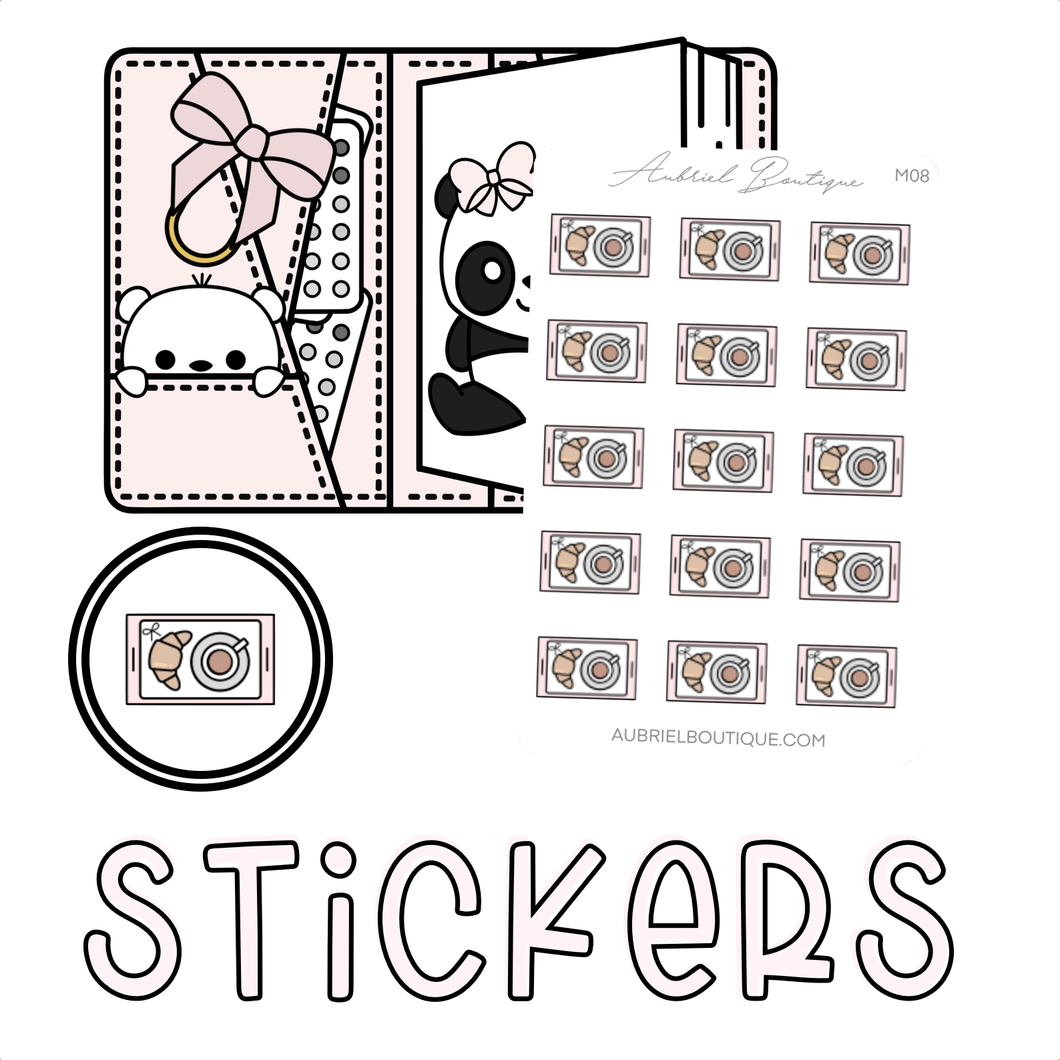 BREAKFAST — minimal stickers — M08
