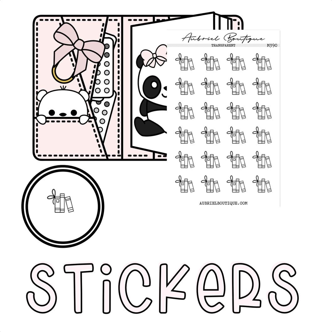 BOOKS — minimal stickers — M390