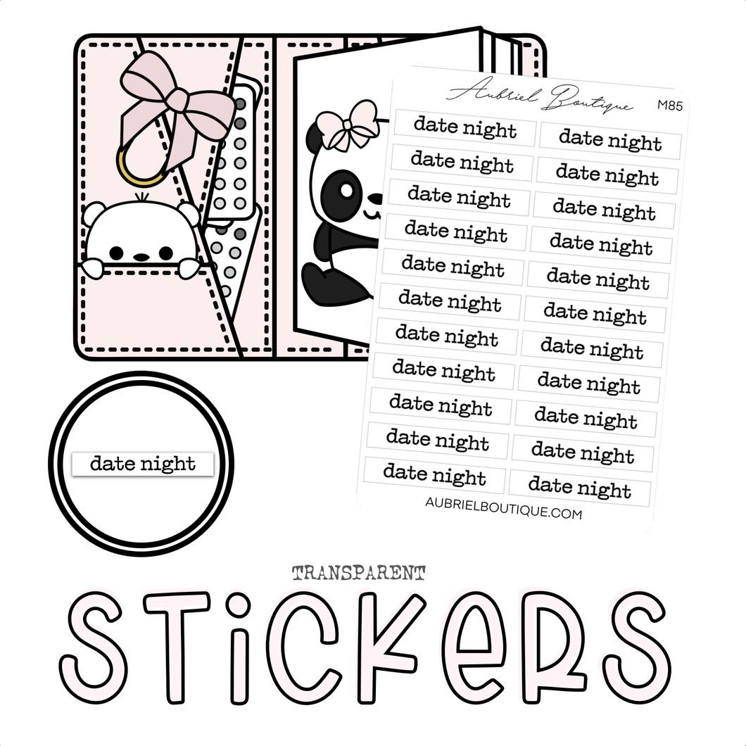 DATE NIGHT — minimal stickers — M85