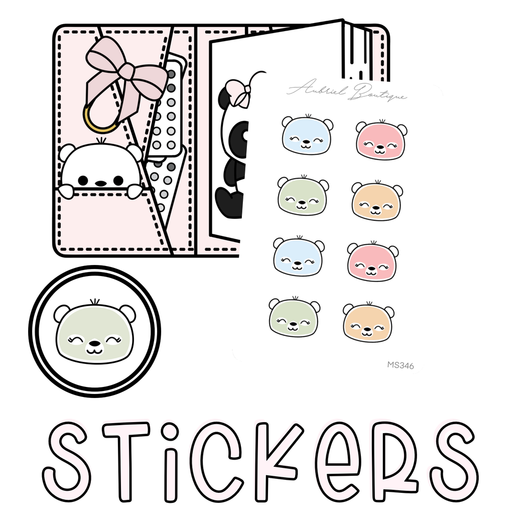 BABY BEAR FACE MASK, minidee — stickers — MS346